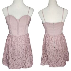 American Eagle pink lace spaghetti strap dress Women's size medium